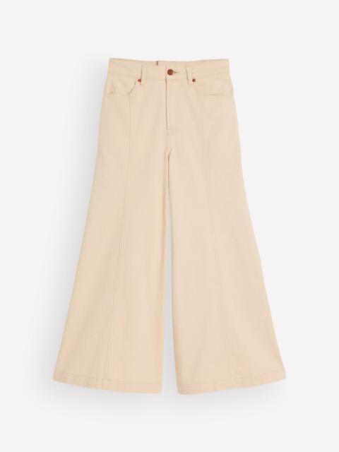 BODEN Wide Leg Culotte Jeans-Ecru