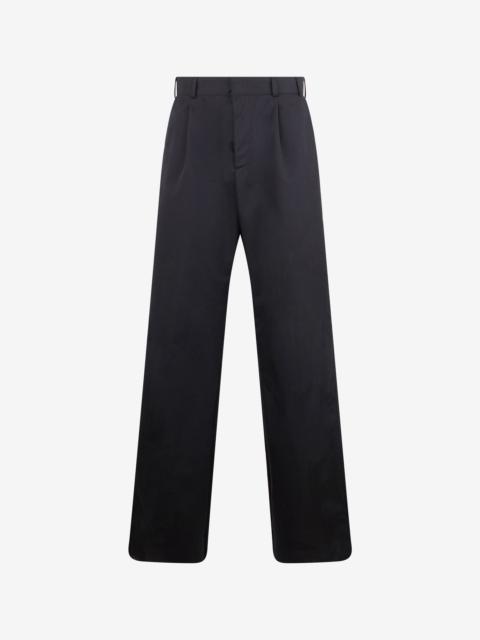 Roberto Cavalli Black Trousers Snake Embroidery
