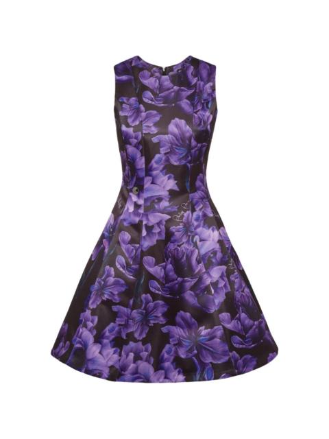 PHILIPP PLEIN Duchesse floral-print A-line minidress