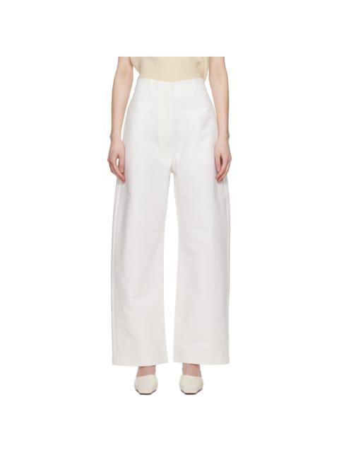 ARCH THE White Relaxed-Fit Trousers