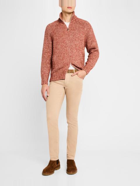 Men's Chunky Knit Full-Zip Sweater