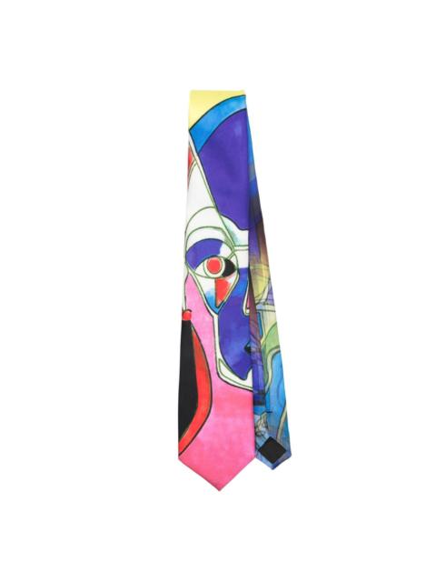KidSuper Bauhaus print silk tie