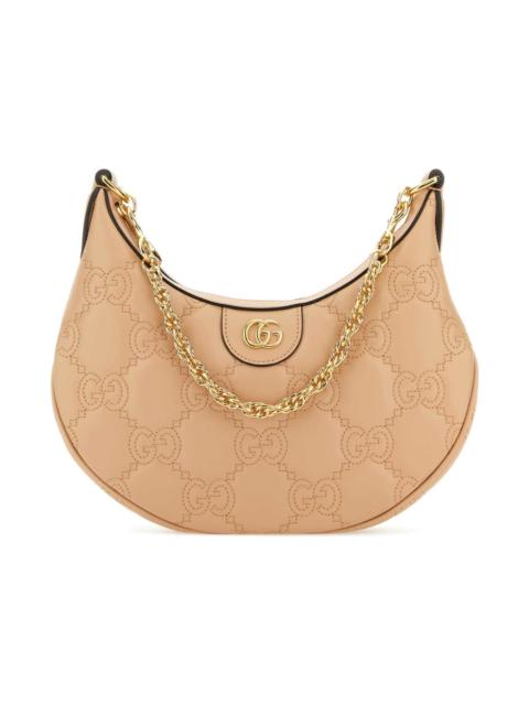 GUCCI Powder Pink Leather Small Lion Gg Handbag