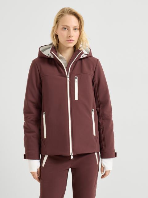 Brunello Cucinelli Bonded techno fabric hooded mountain jacket with Thermore® padding