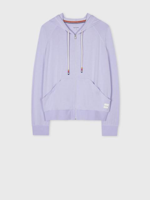 Paul Smith Women's Lilac Modal-Blend Zip Lounge Hoodie