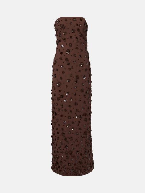 SIMKHAI Serafina embellished bustier gown