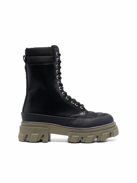 GANNI lace-up combat boots