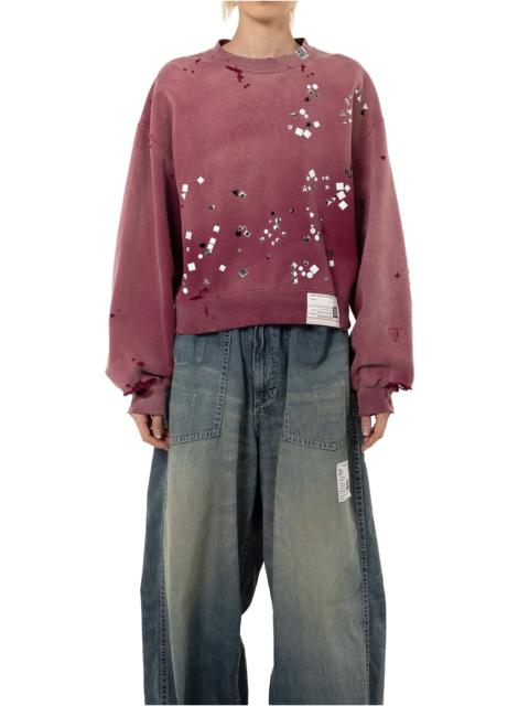 Maison MIHARAYASUHIRO Sun Faded Like Embellished Sweatshirt
