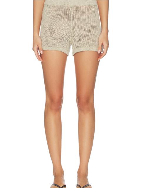 Enza Costa Linen Open Knit Short