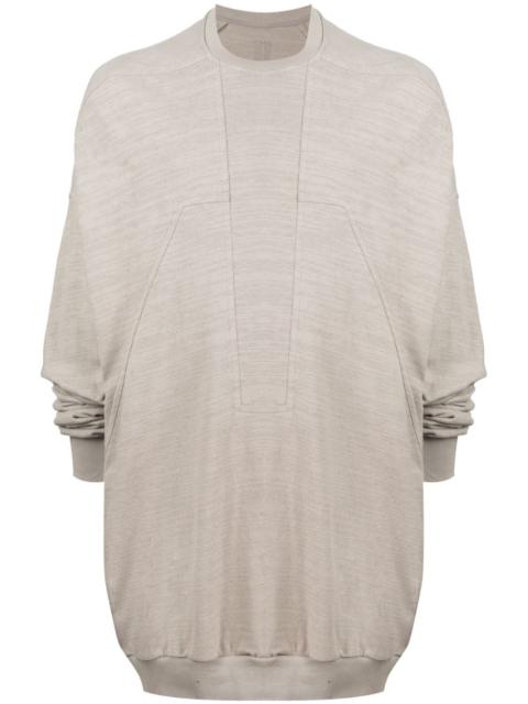 Rick Owens slub panelled sweatshirt