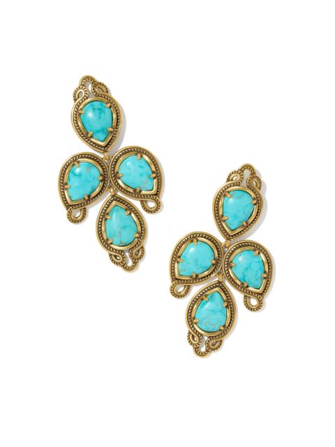 KENDRA SCOTT Tedi Vintage Gold Statement Earrings