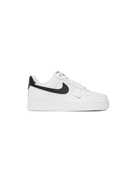 Nike White & Black Air Force 1 '07 Essential Sneakers