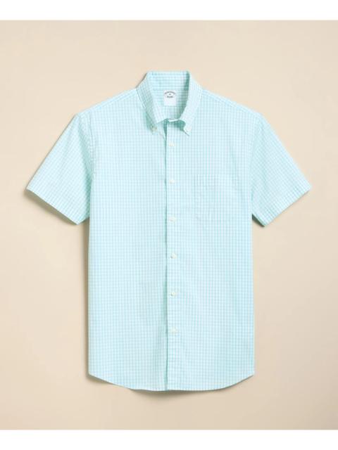 Brooks Brothers Performance Series Stretch Polo Button-Down Collar, Gingham Sport Shirt