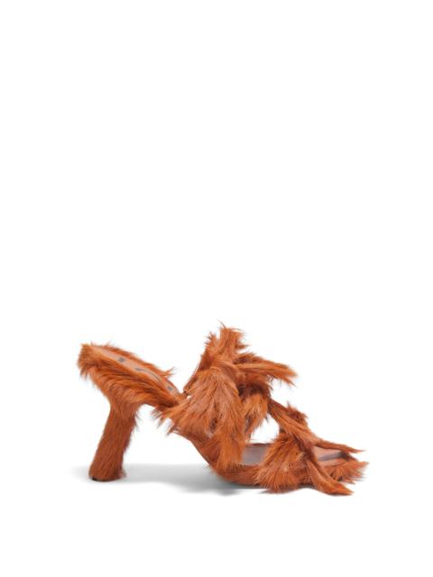 Petal sandal in hairy calfskin