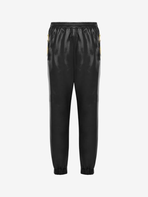 Moschino MINI LETTERING ZIP PULLER NAPPA LEATHER JOGGERS