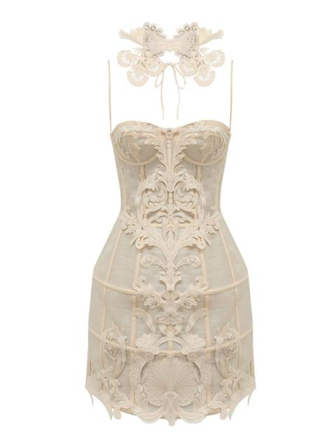 Rebellion Filigree Mini Dress ivory