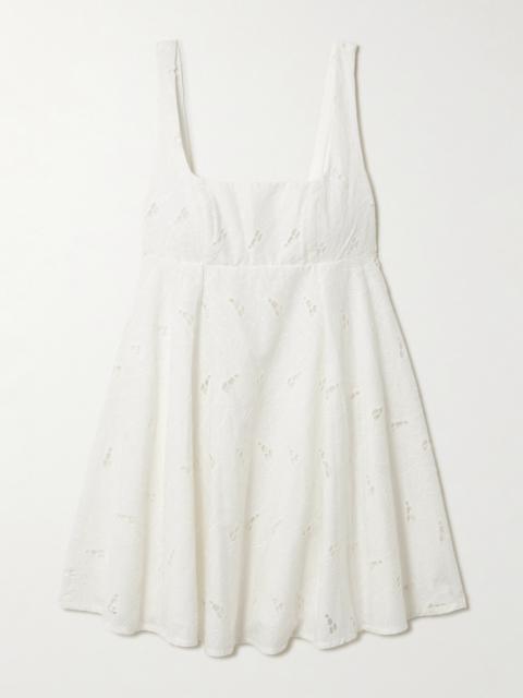 FAITHFULL Lovis Broderie Anglaise Poplin Mini Dress