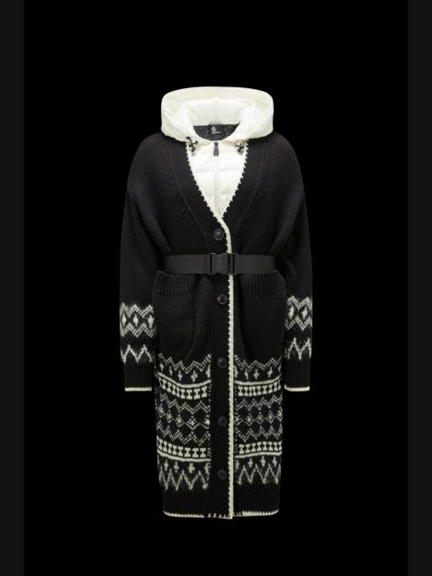 Moncler Alpaca & Wool Jacquard Long Cardigan