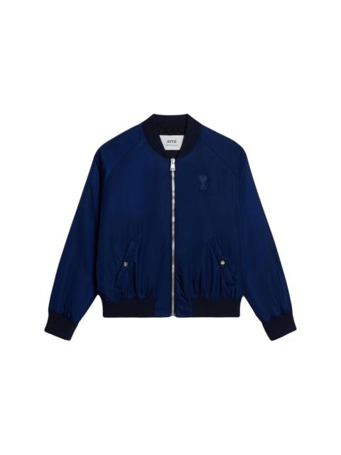 logo-embroidered bomber jacket