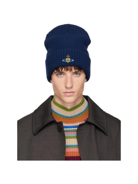Vivienne Westwood Navy Sporty Beanie