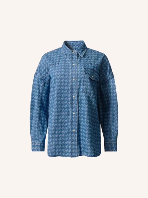 PERFECT MOMENT Houndstooth Denim Shirt