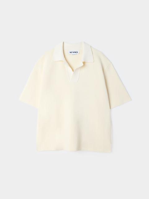 SUNNEI KNITTED POLO / cream