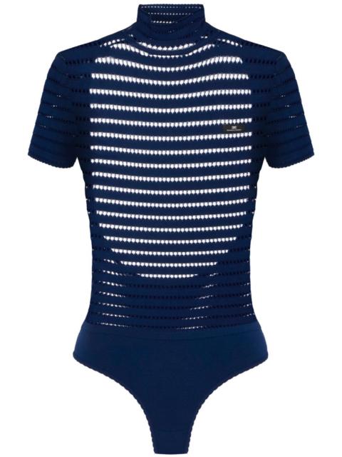ELISABETTA FRANCHI open-knit bodysuit