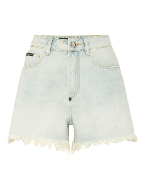 PHILIPP PLEIN fringed-edge shorts
