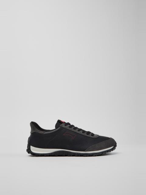 CAMPER Drift Walk Black Leather and Nubuck Sneakers for Women.