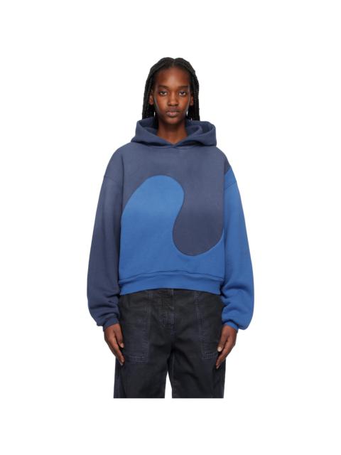 ERL Blue Classic Swirl Hoodie