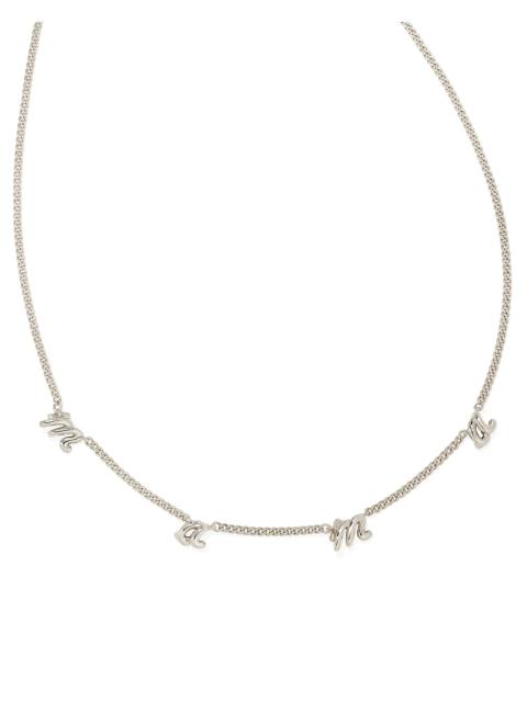 KENDRA SCOTT Mama Script Strand Necklace in Silver