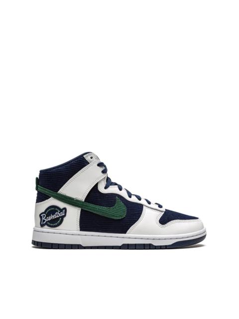 Dunk High PRM EMB "College Navy/Noble Green" sneakers