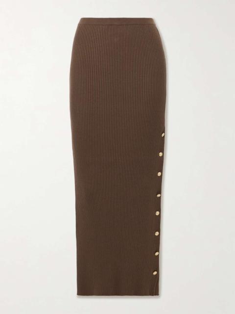 BLAZÉ MILANO Brown Crepe Novalis Skirt | italist | REVERSIBLE