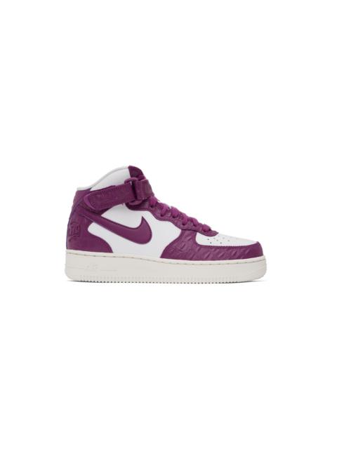 Nike Purple & White Air Force 1 '07 Sneakers