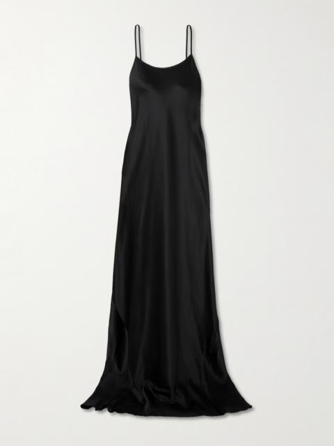 ÉTERNE Eve Open-back Stretch-silk Maxi Dress