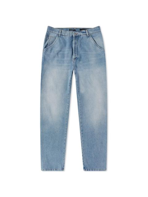 Balmain monogram-jacquard straight-leg Jeans - Farfetch