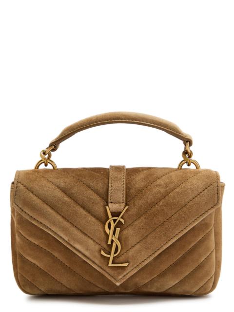 SAINT LAURENT Saint Laurent College Mini Suede Cross-body bag