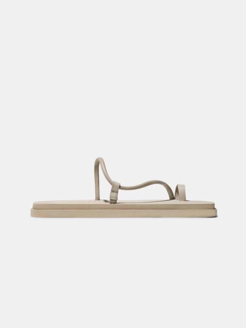 Emme Parsons BARI POOL SLIDE IN BEIGE NAPPA AND RUBBER