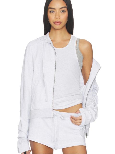 Lightweight Cropped Zip Up Hoodie