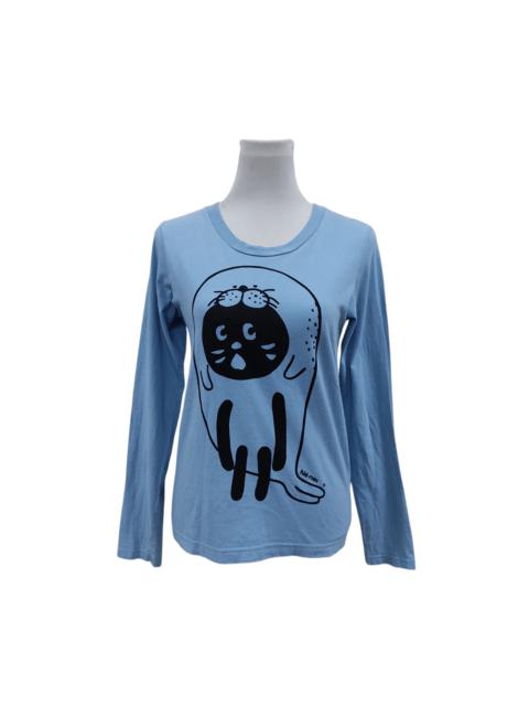 Other Designers Issey Miyake Ne-Net Meow Seal Long Sleeve T-shirt