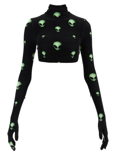 VETEMENTS 'ALIEN' CHENILLE CROPPED-TOP VETEMENTS