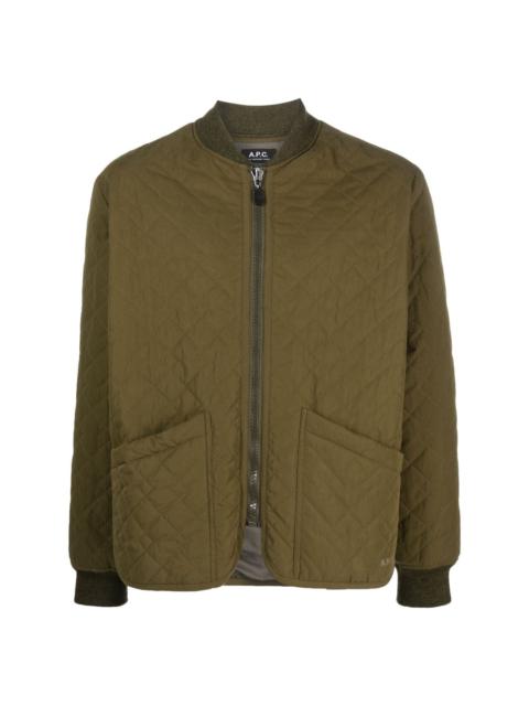 A.P.C. quilted cotton-blend jacket
