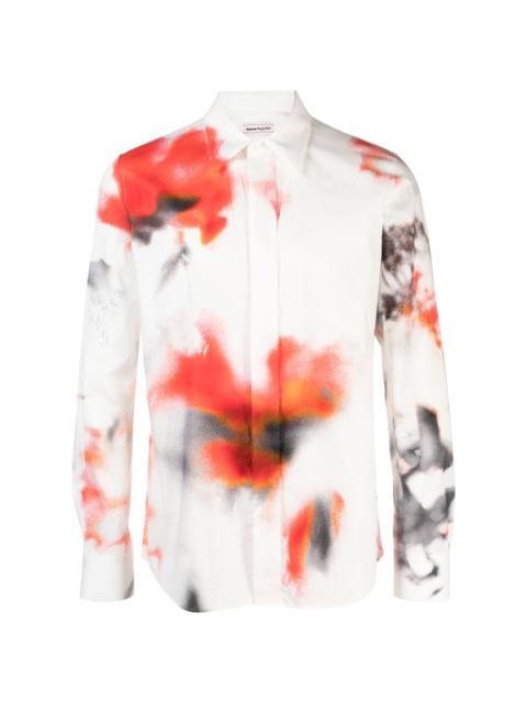 Obscured Flower printed shirt