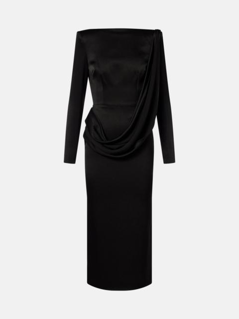 ALEX PERRY Asymmetric draped midi dress
