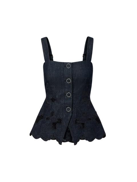 VERONICA BEARD MIRIELLE EYELET TANK TOP