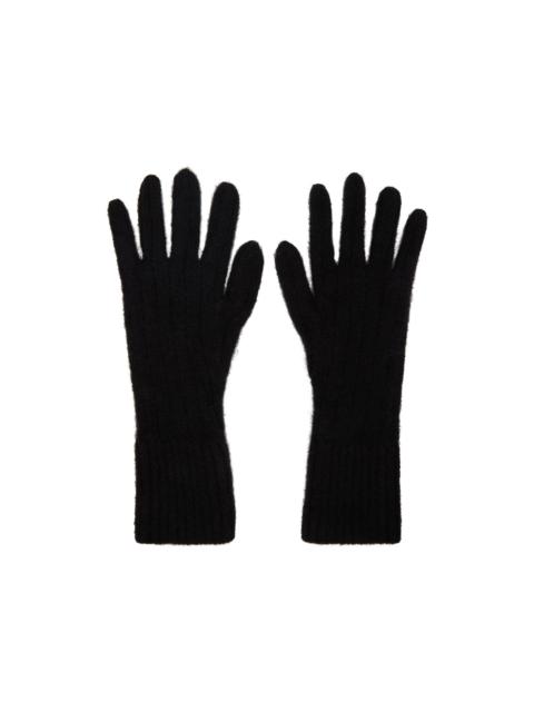 Dries Van Noten Black Neilos Gloves