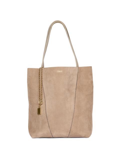 Chloé Women's Medium Spin Suede Tote Bag - Motty Grey