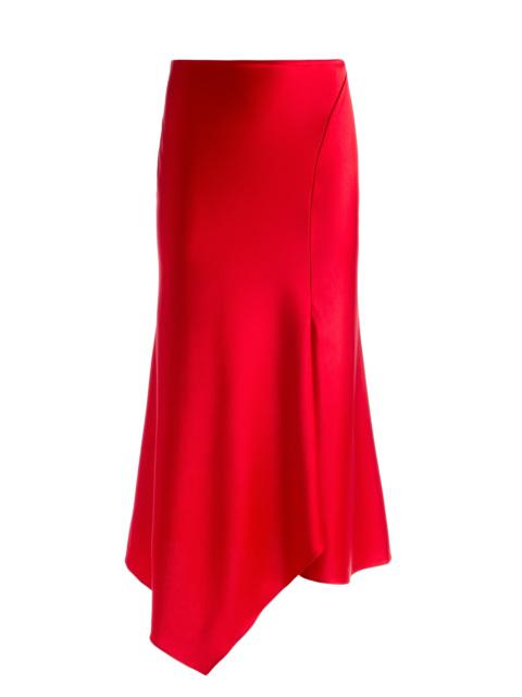 Alice + Olivia HARMONY DRAPEY ASYMMETRICAL MIDI SKIRT
