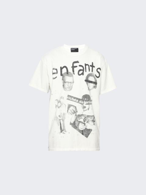 Enfants Riches Déprimés Fat Kid T-Shirt Faded Ivory and Black