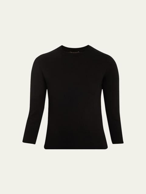 Loro Piana Girocollo Manica Neo Piuma Cashmere Sweater